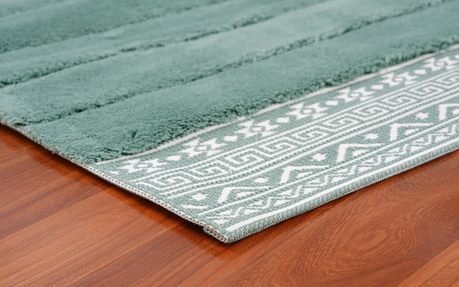 Armada Cotton Turkey Bath mat 2 PC - Green & White