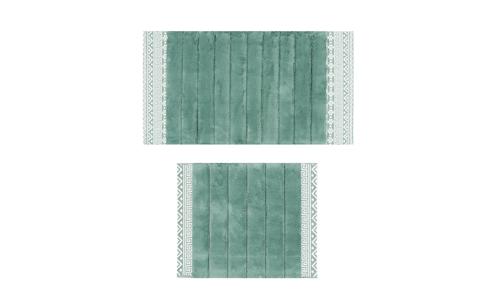 Armada Cotton Turkey Bath mat 2 PC - Green & White