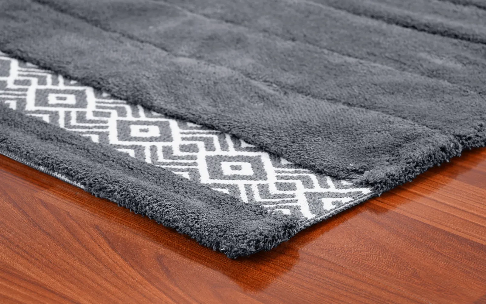Armada Cotton Turkey Bath mat 2 PC - D.Grey & White