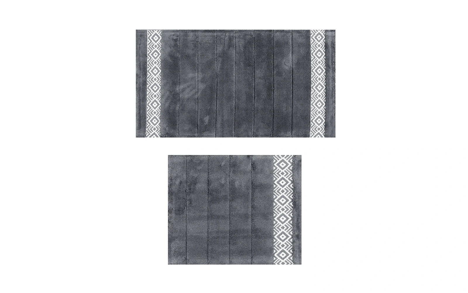 Armada Cotton Turkey Bath mat 2 PC - D.Grey & White