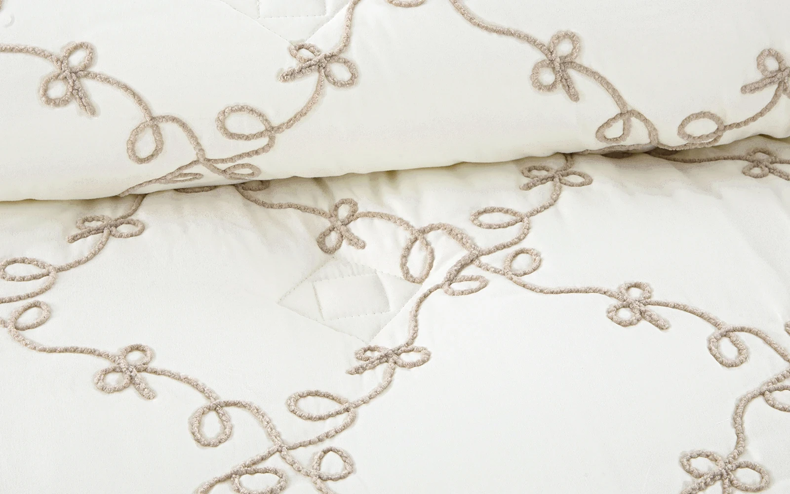 Elyon Comforter Bedding Set 6 PCS - King Cream & Beige