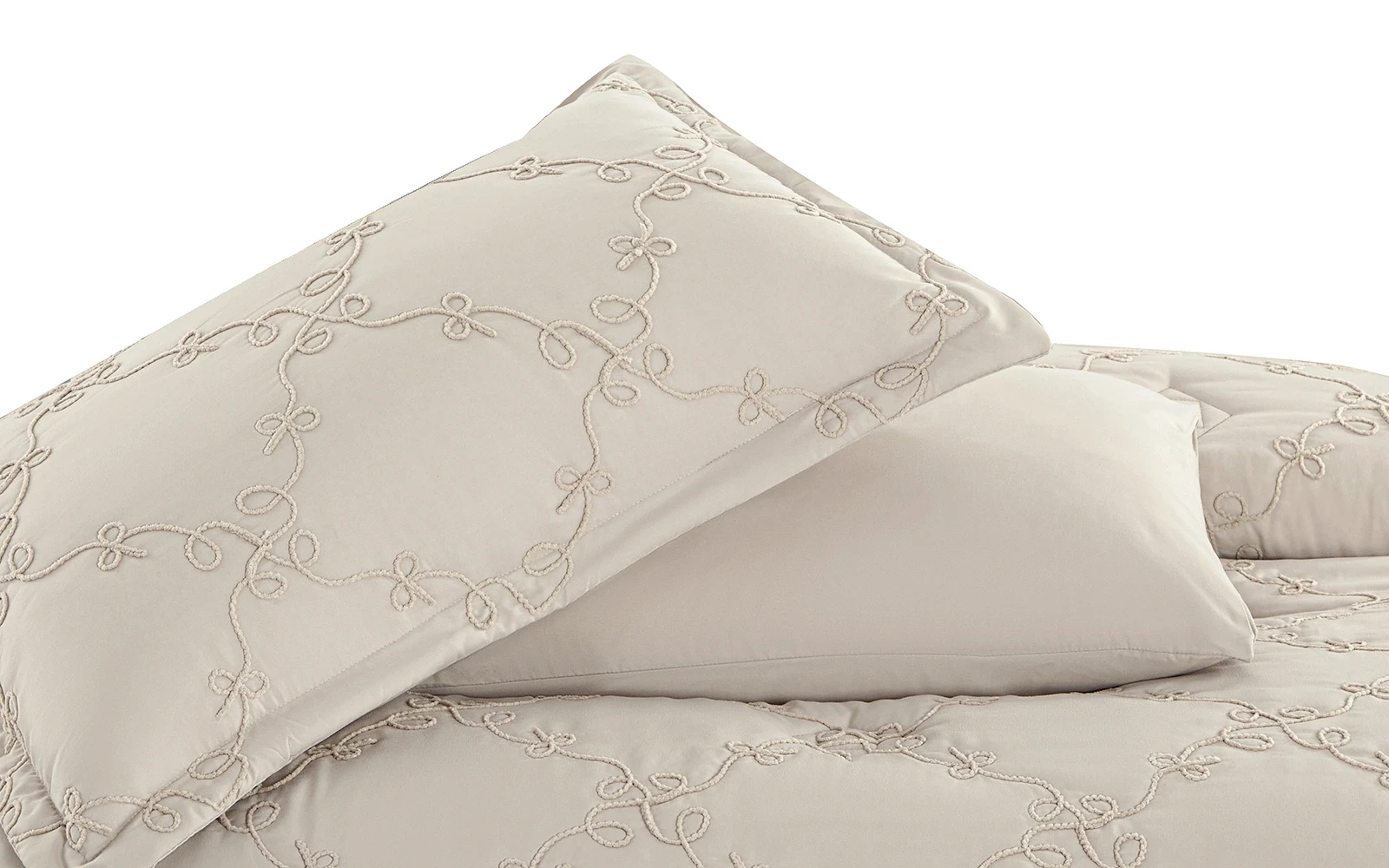 Elyon Comforter Bedding Set 6 PCS - King Beige