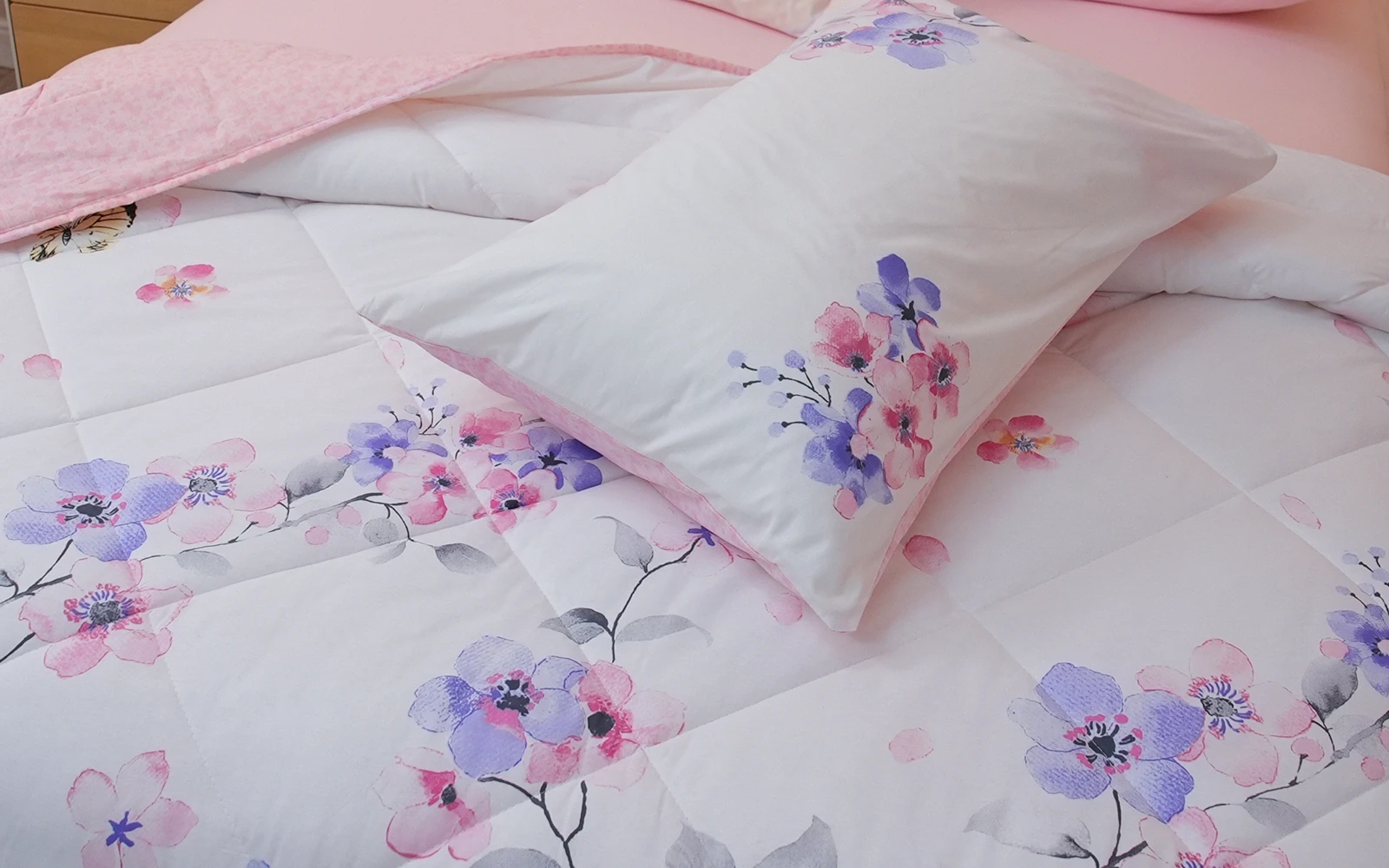 Al Saad Home Turkey Cotton Printed Comforter Bedding Set 4 PCS - Queen Multi Color