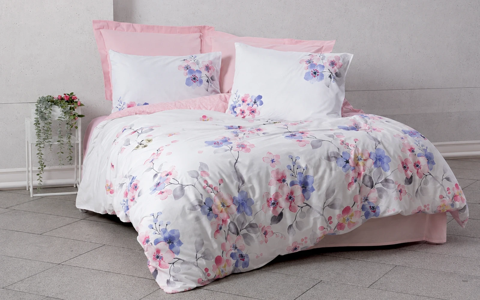 Al Saad Home Turkey Cotton Printed Comforter Bedding Set 4 PCS - Queen Multi Color