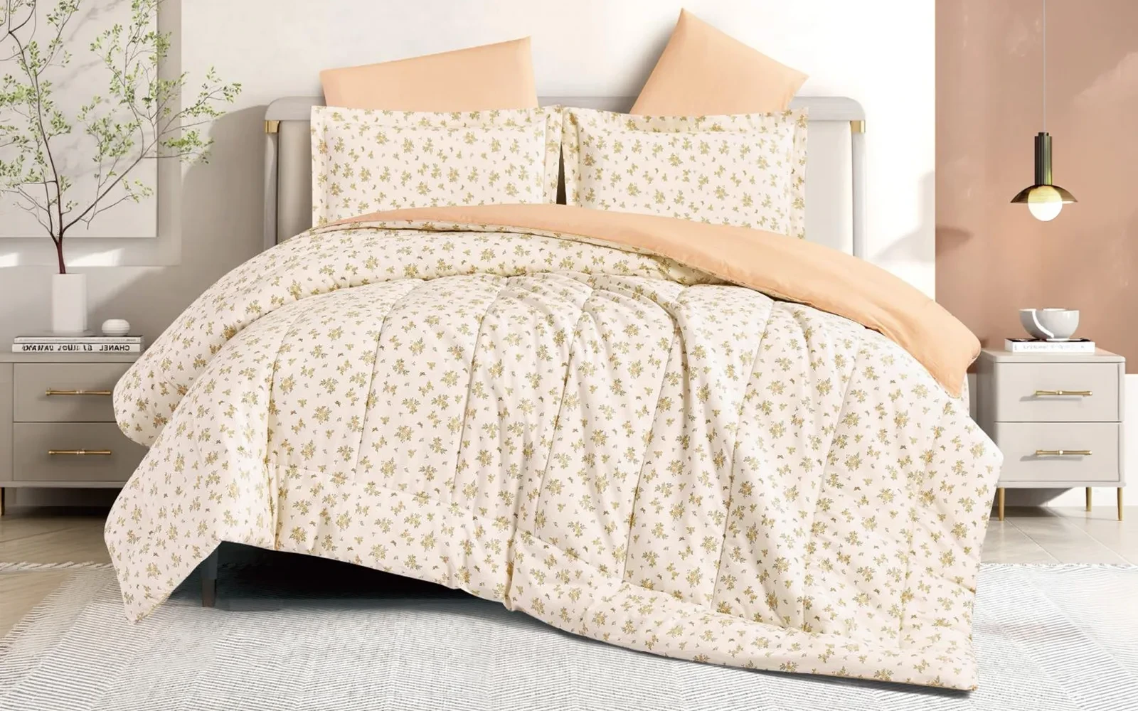 Hena Cotton Printed Comforter Bedding Set 4 PCS - Single Multi Color