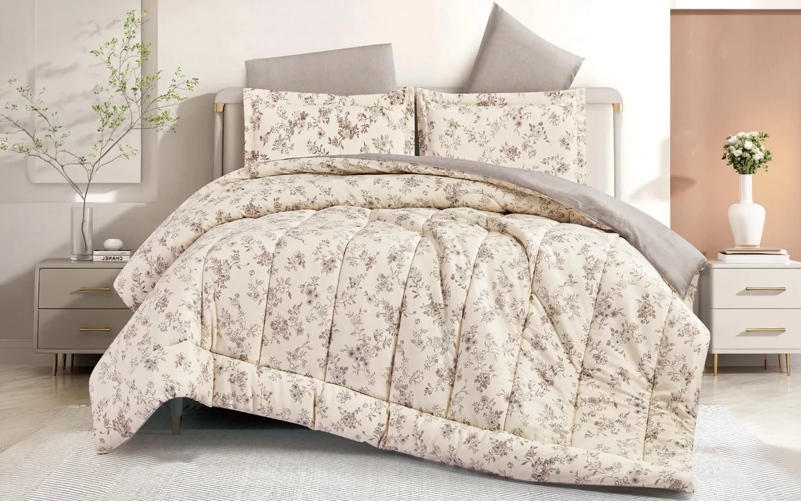 Hena Cotton Printed Comforter Bedding Set 4 PCS - Single Multi Color