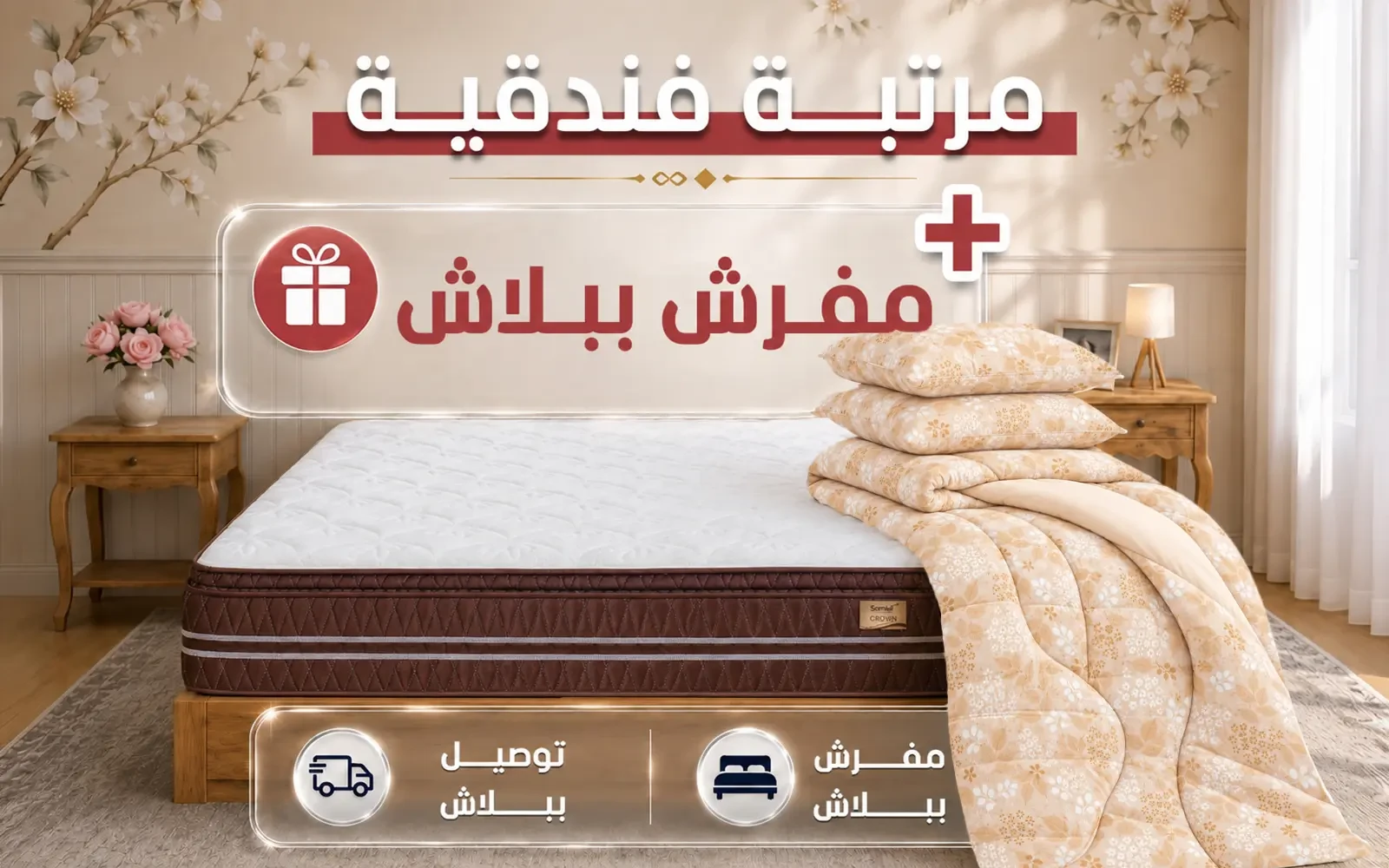 Luxury Crown Mattress ( 120 X 200 ) + Rosalie Comforter Free