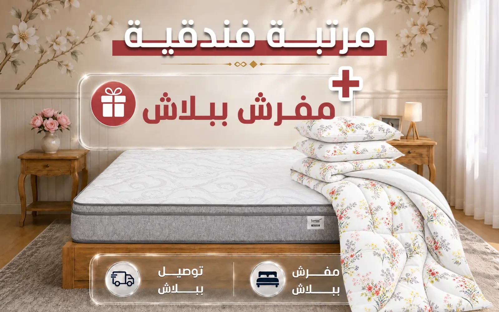 Luxury Sama Wave Mattress ( 120 X 200 ) + Rosalie Comforter Free