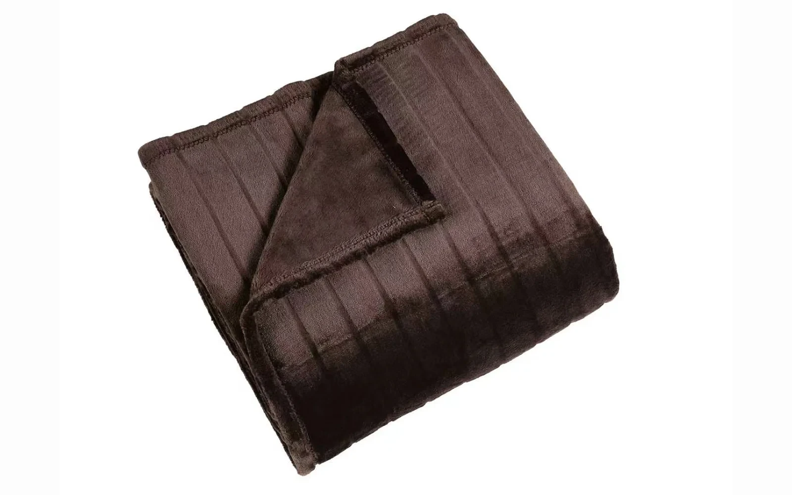 Al Saad Home Stripe Flannel Blanket - Single Choco