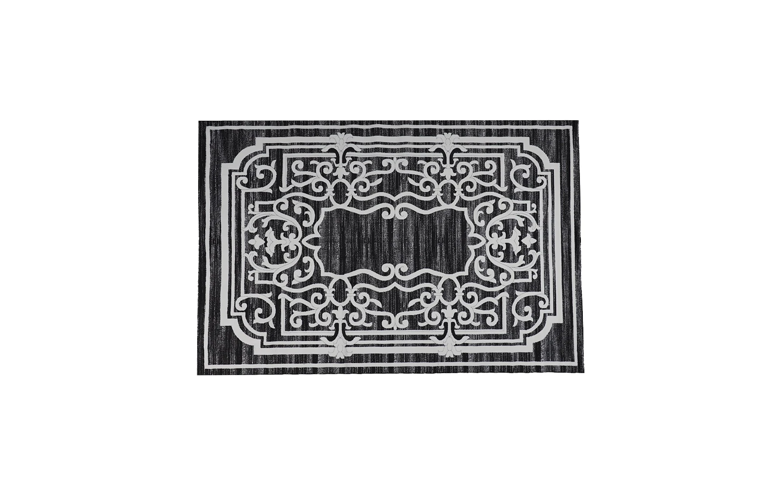 Soft Premium Carpet - ( 200 X 290 ) Black & Cream