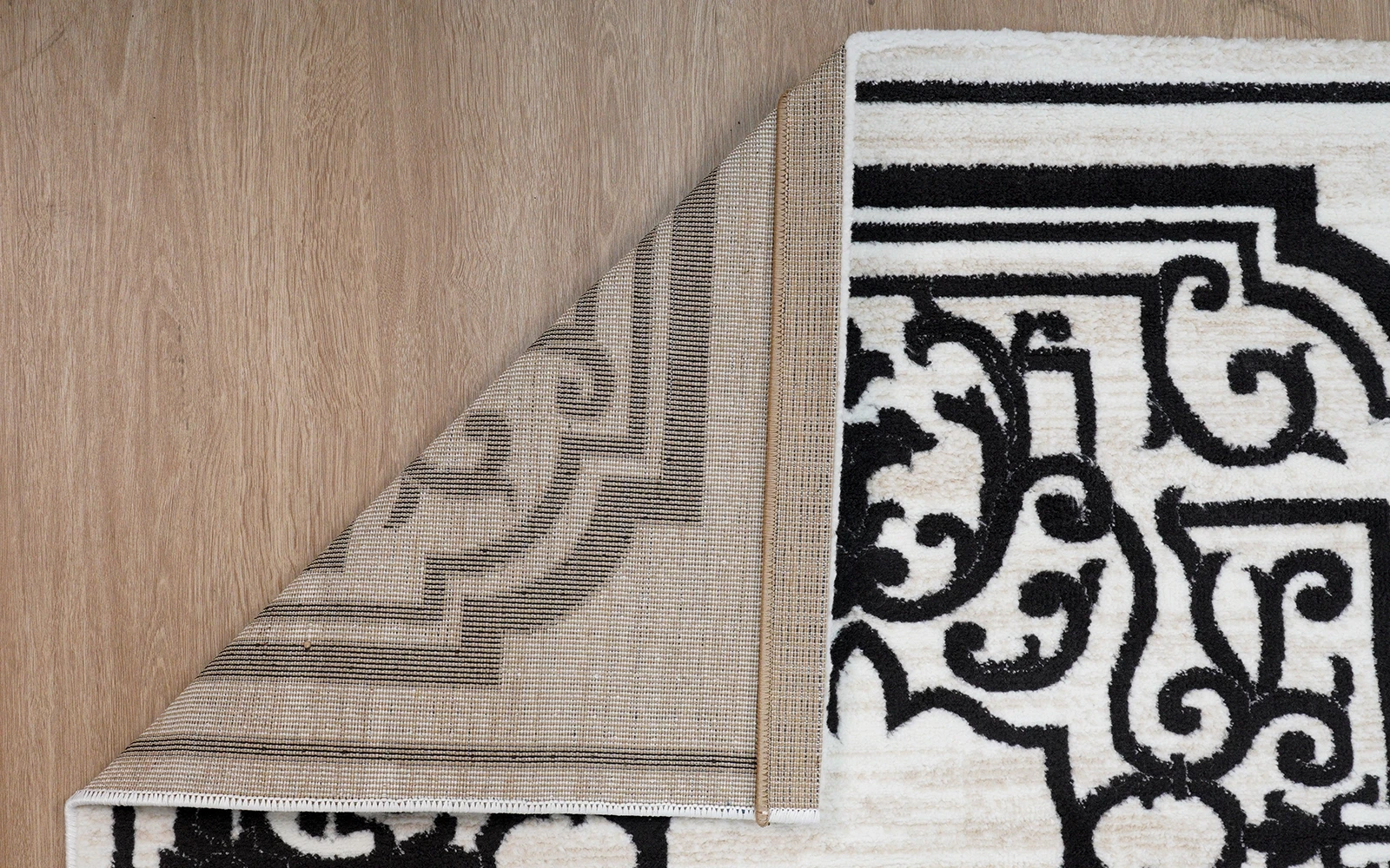 Soft Premium Carpet - ( 100 X 300 ) Cream & Black