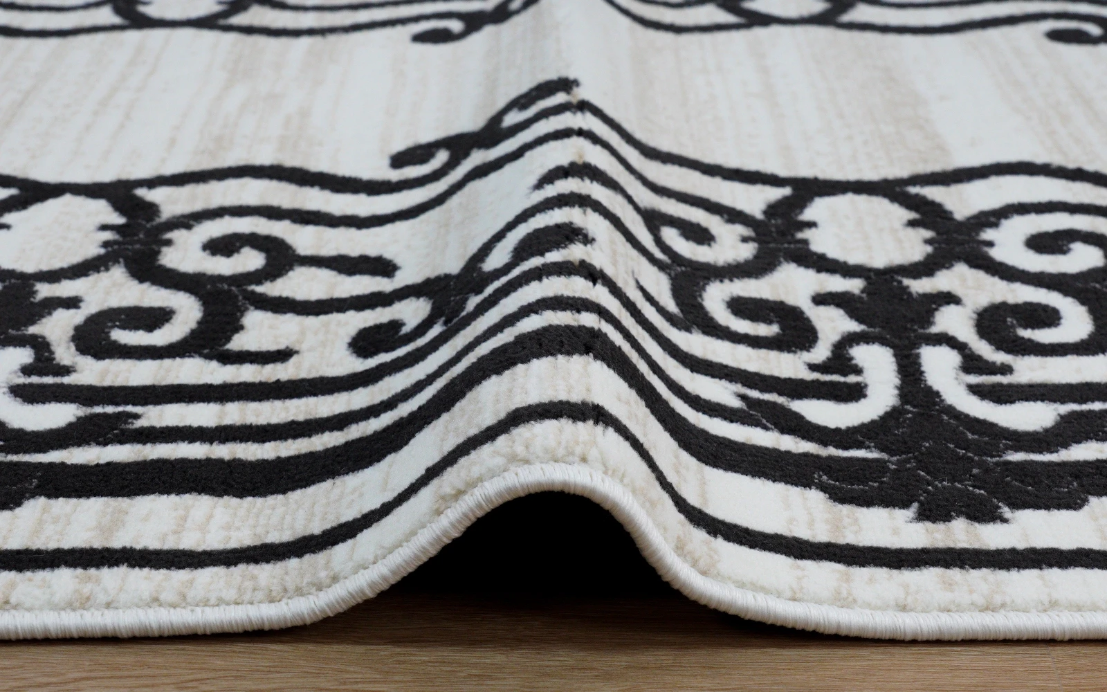 Soft Premium Carpet - ( 100 X 300 ) Cream & Black