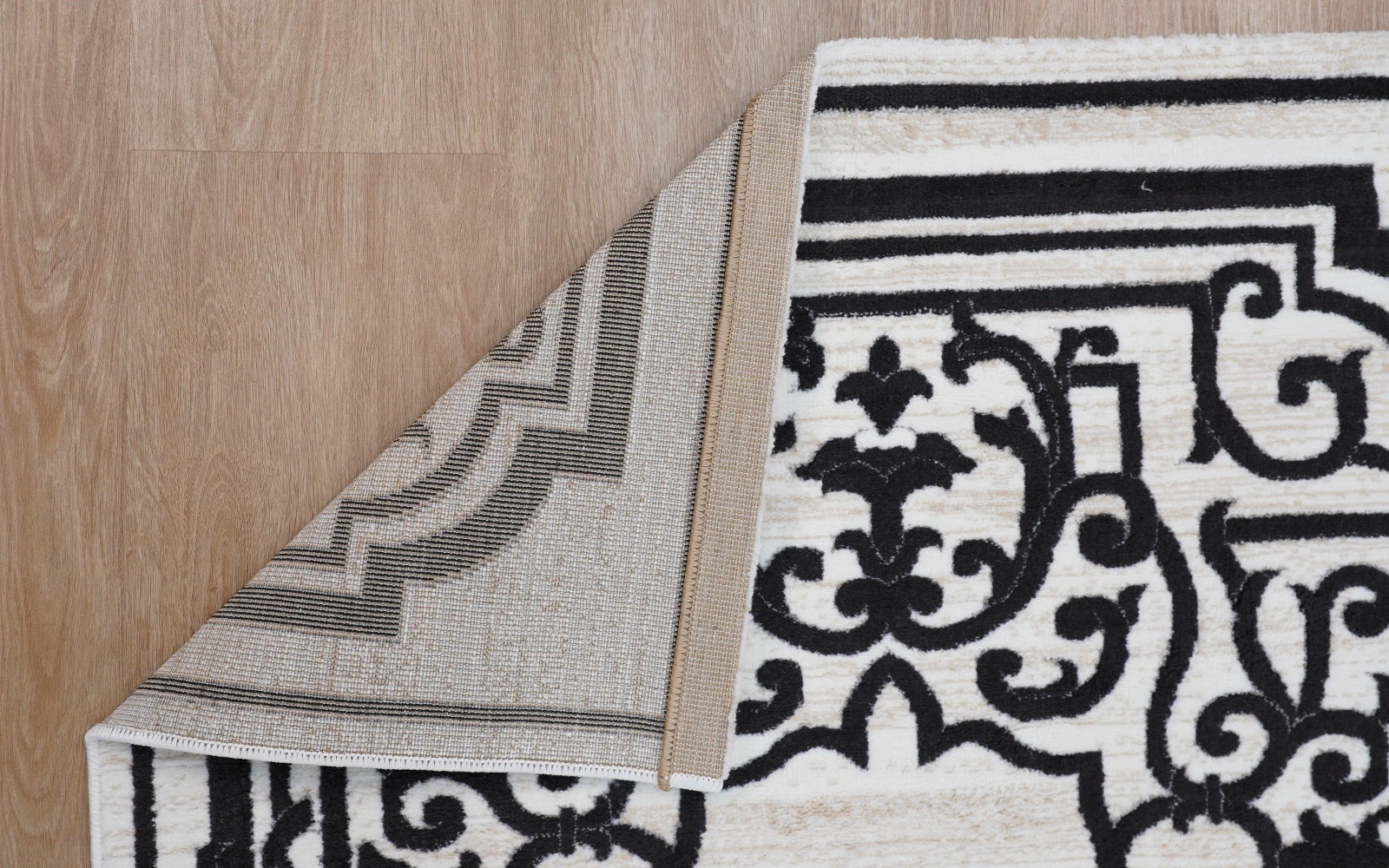 Soft Premium Carpet - ( 100 X 200 ) Cream & Black