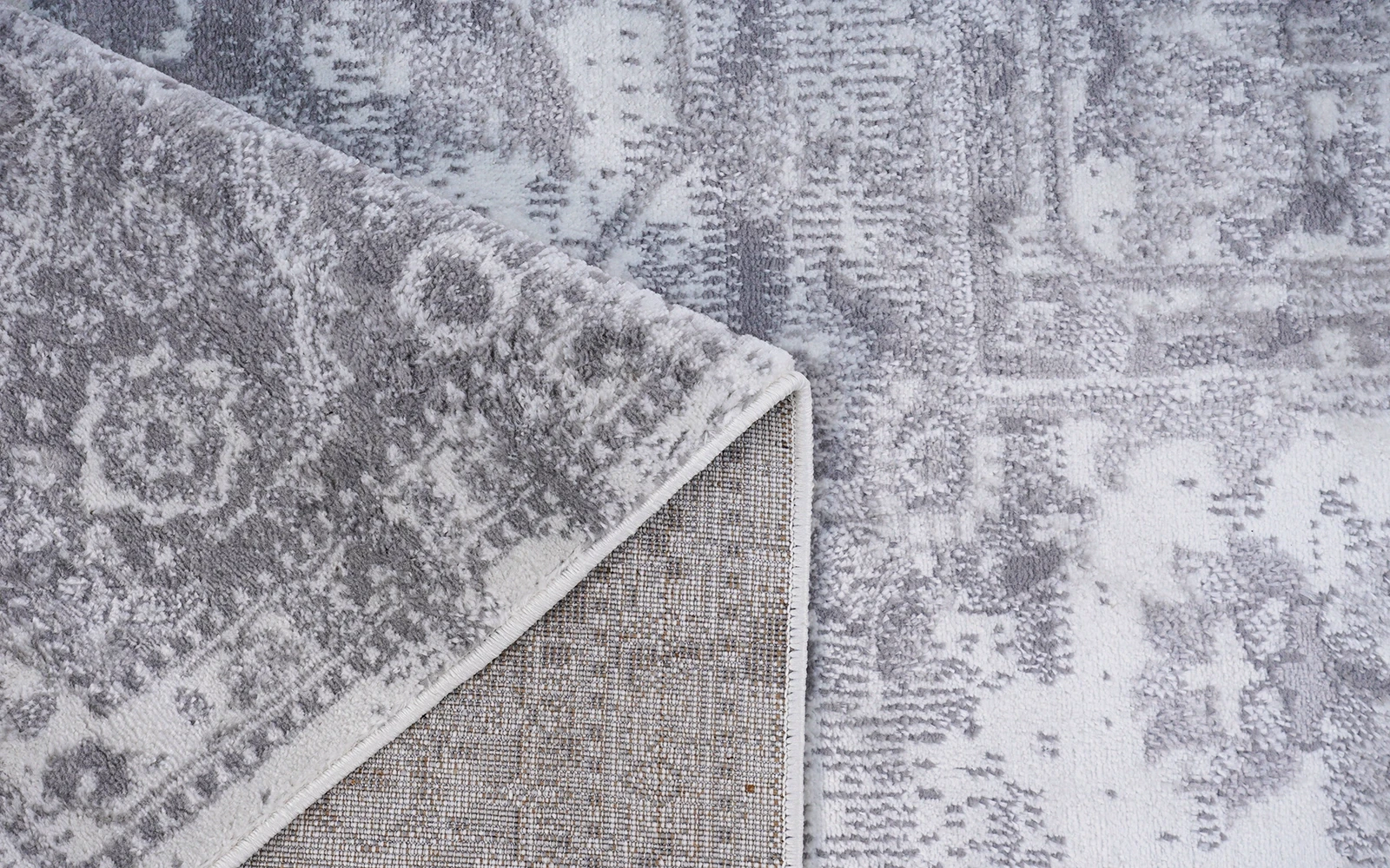 EDA Premium Carpet - ( 200 X 290 ) D.Grey & Cream