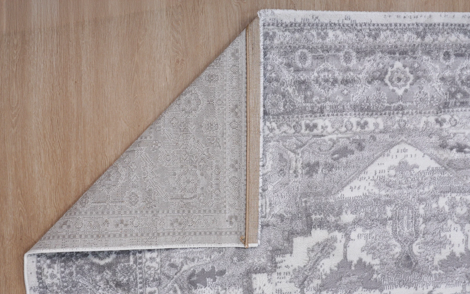 EDA Premium Carpet - ( 200 X 290 ) D.Grey & Cream
