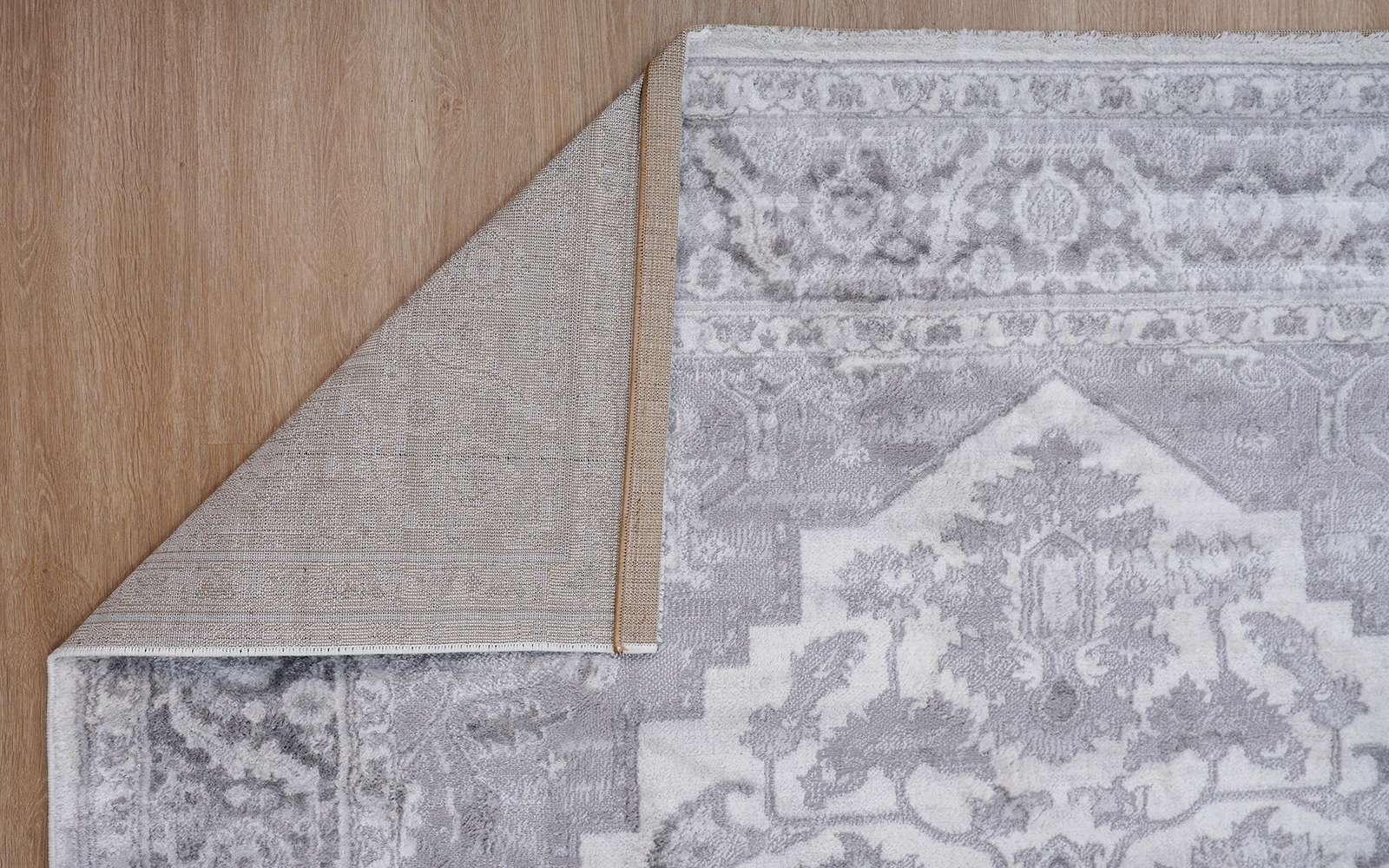 EDA Premium Carpet - ( 200 X 290 ) D.Grey & Cream