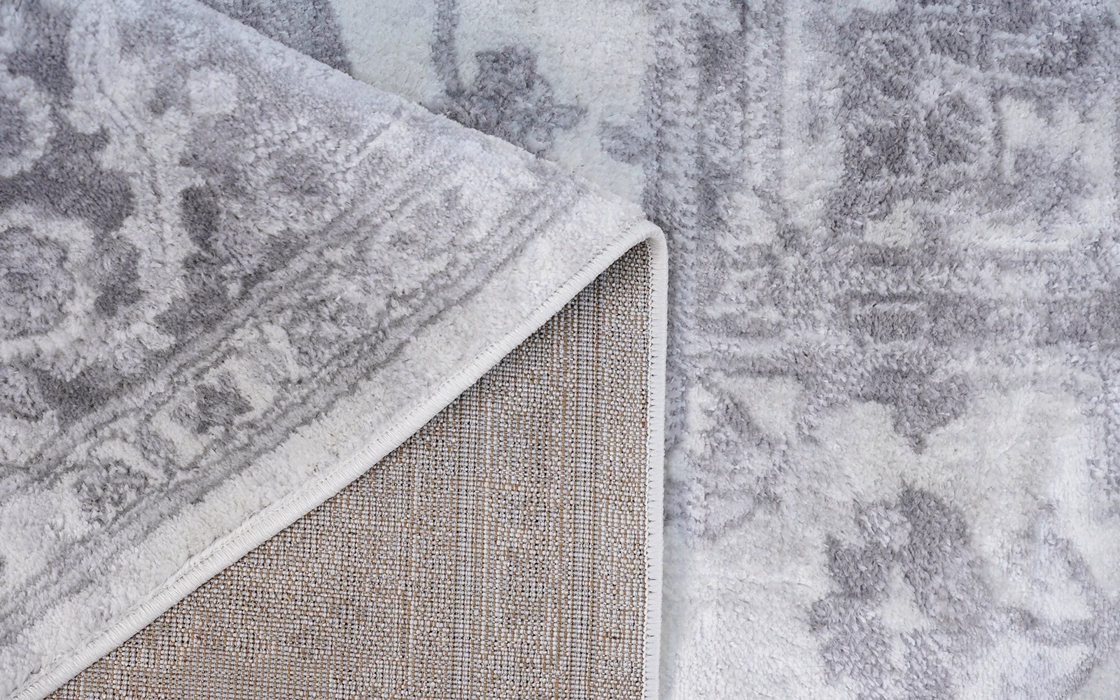 EDA Premium Carpet - ( 200 X 290 ) D.Grey & Cream