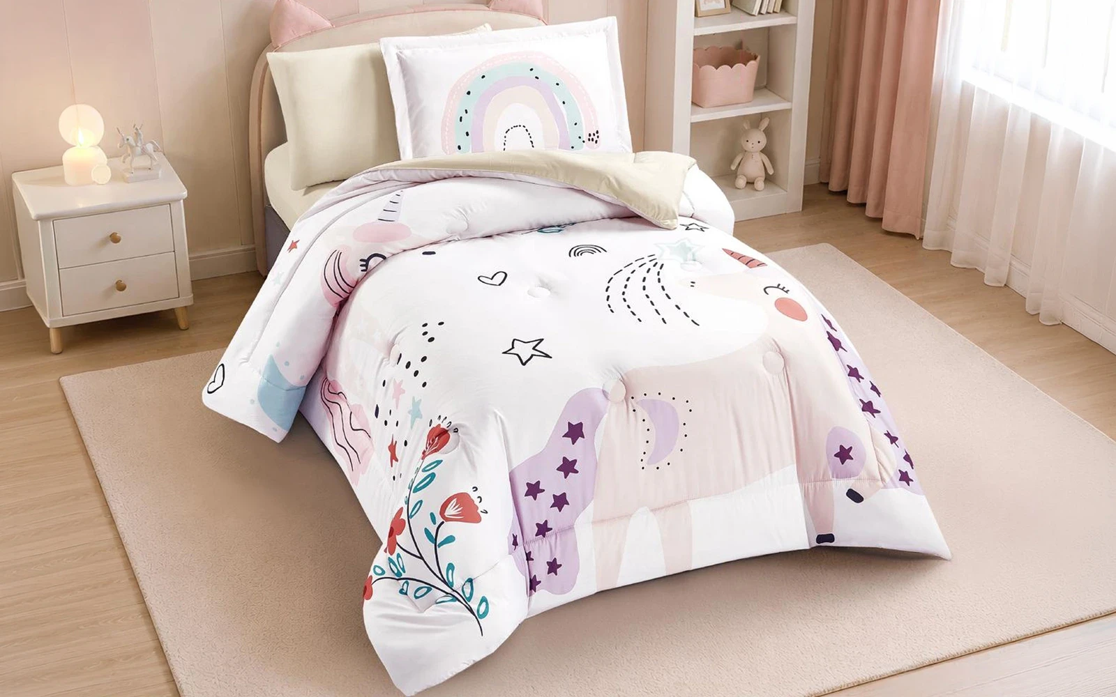 Honey Kids Comforter Bedding Set 4 PCS - Multi Color