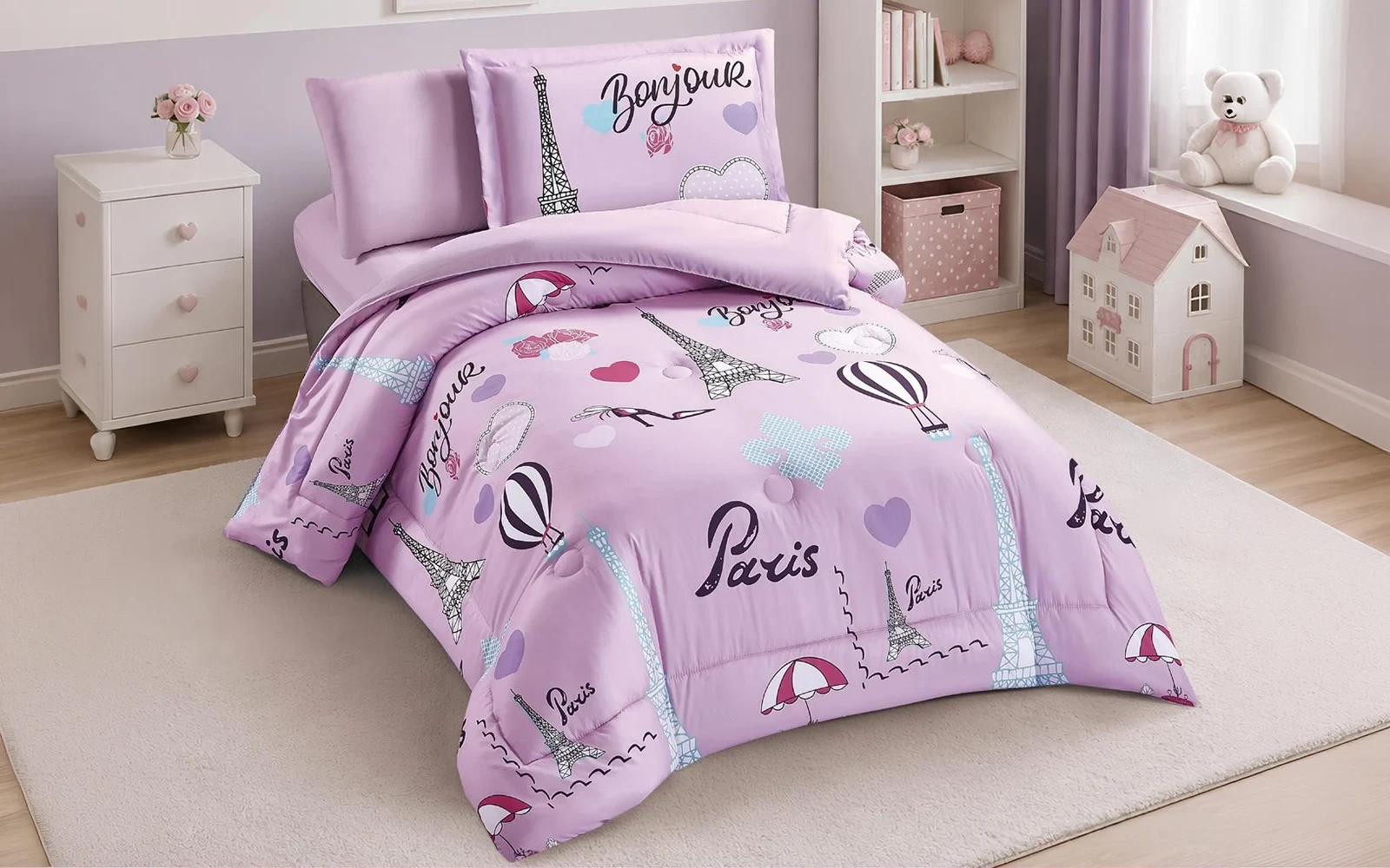 Honey Kids Comforter Bedding Set 4 PCS - Multi Color