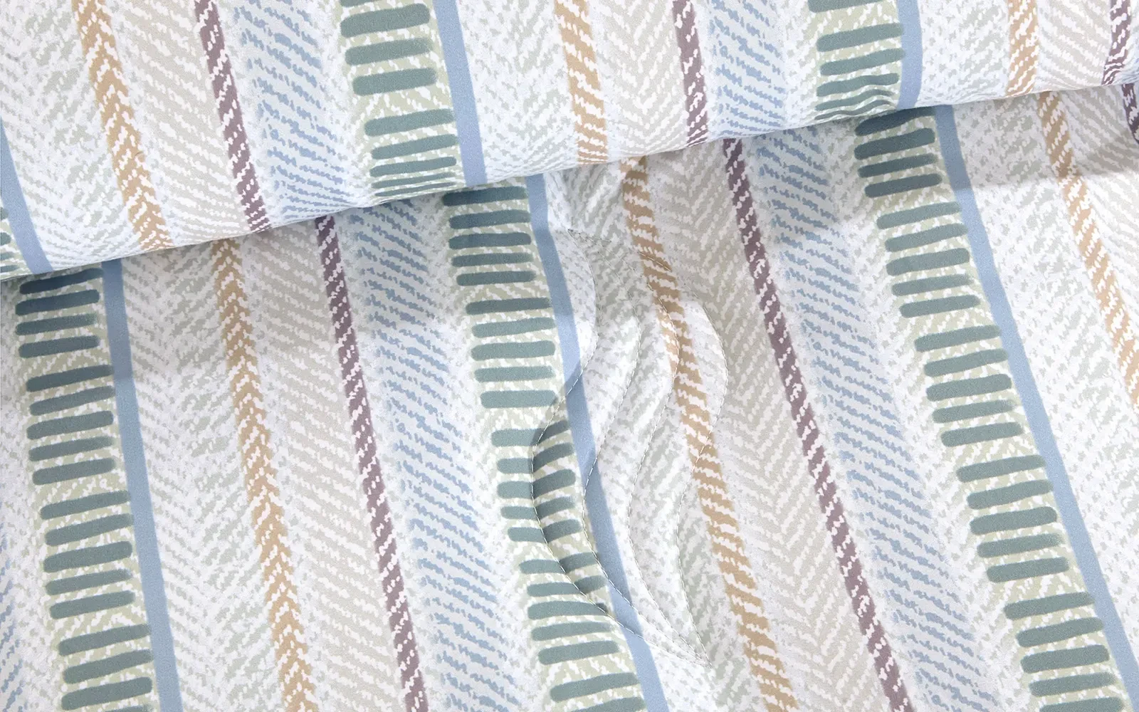 Gentle Stripes Printed Comforter Bedding Set 4 PCS - Single Multi Color