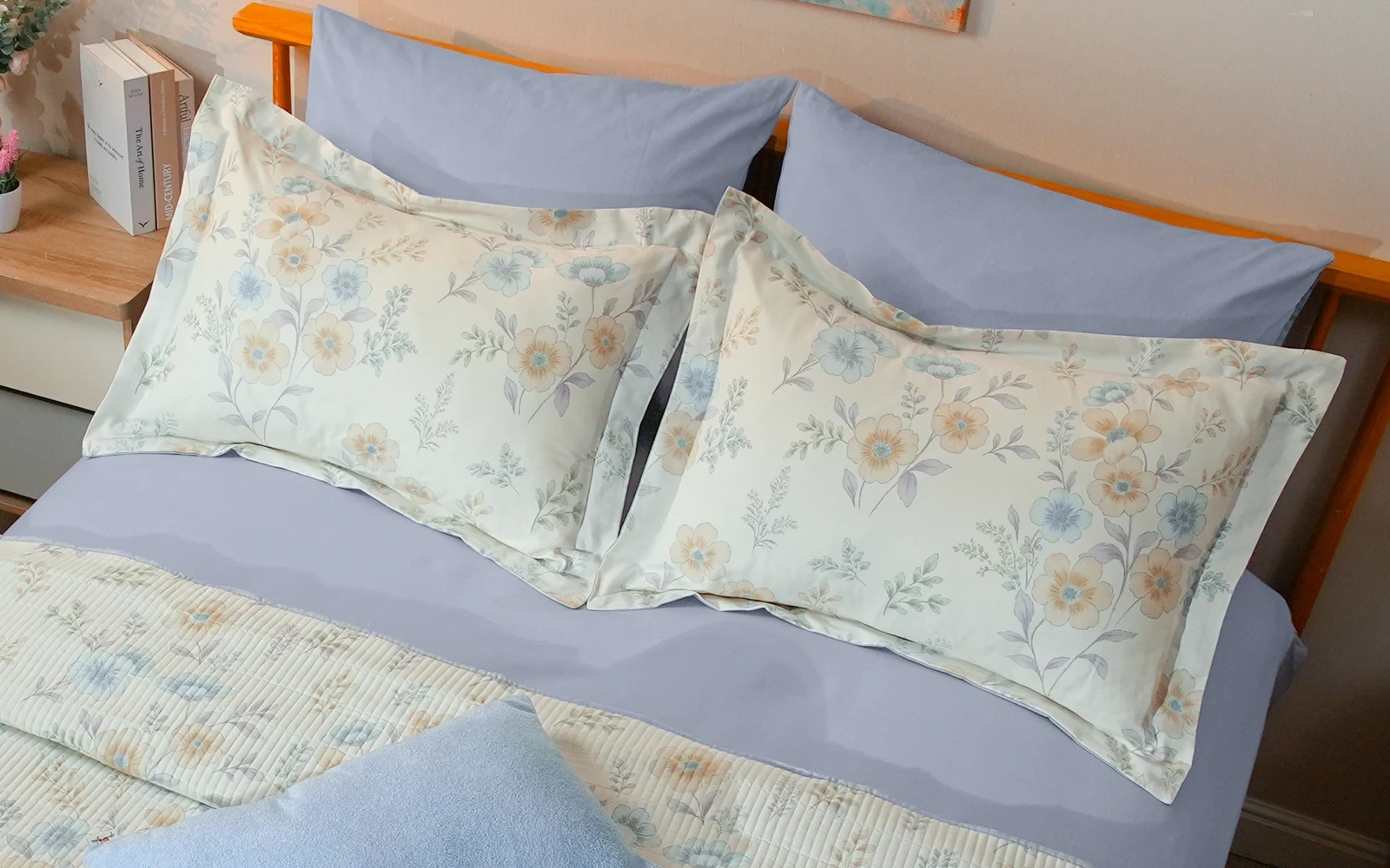 Hena Printed Cotton BedSpread Bedding Set 6 Pcs - King Multi Color