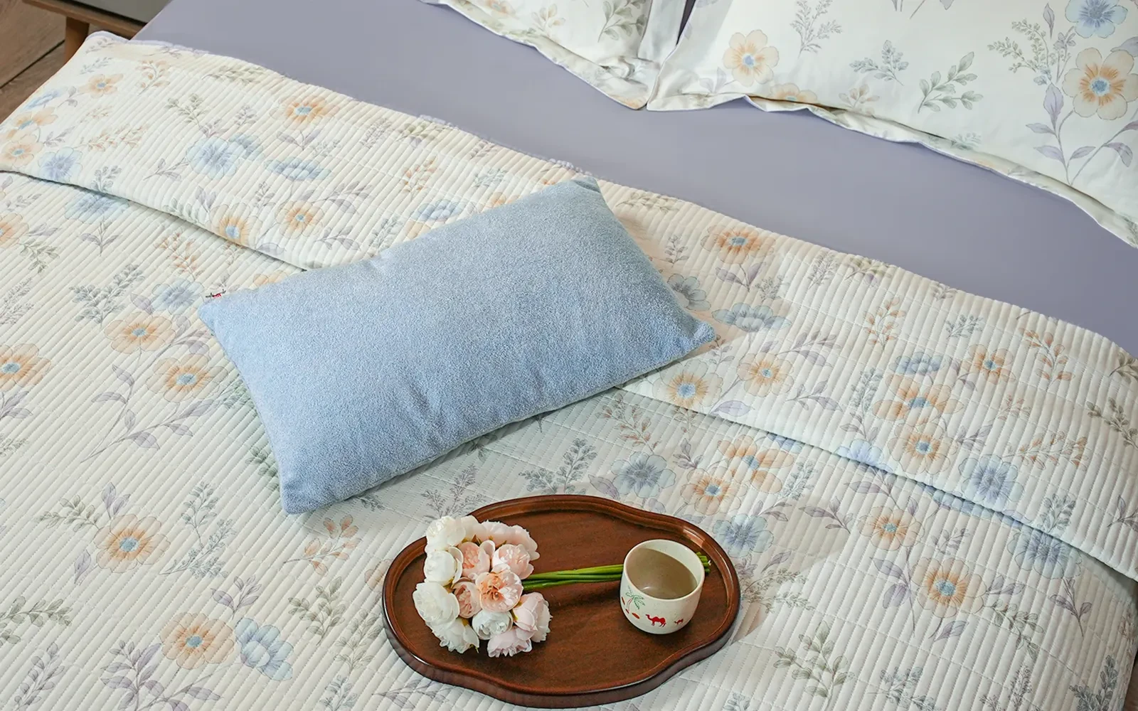 Hena Printed Cotton BedSpread Bedding Set 6 Pcs - King Multi Color