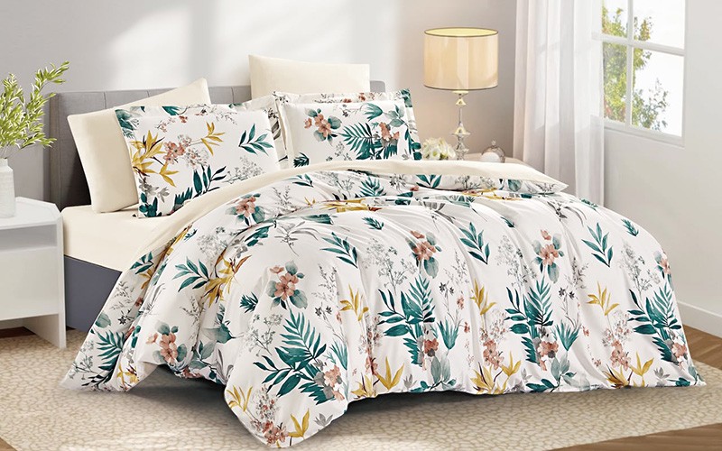 Carrol Printed Duvet Cover Bedding Set Without Filling 4 PCS - King Multi Color