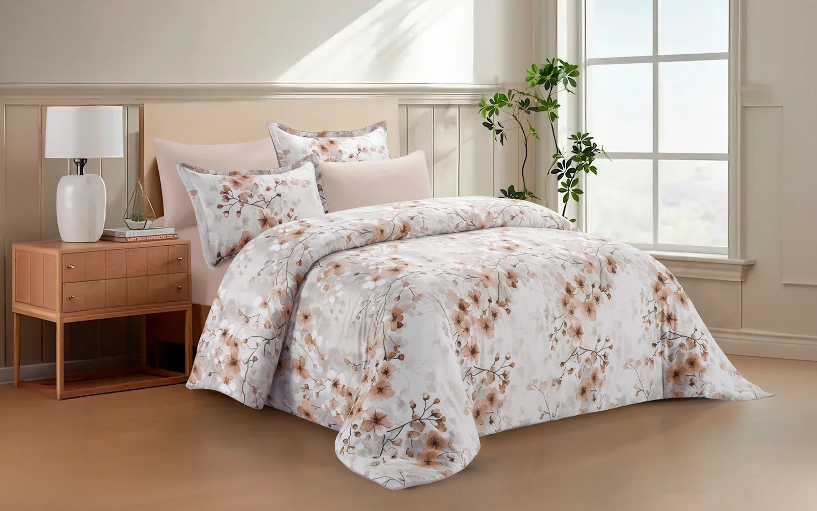 Celina Printed Comforter Bedding Set 4 Pcs - Single Multi Color