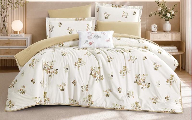 Soho Cotton Printed Comforter Bedding Set 7 PCS - King Multi Color