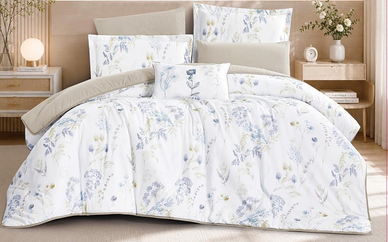 Soho Cotton Printed Comforter Bedding Set 7 PCS - King Multi Color