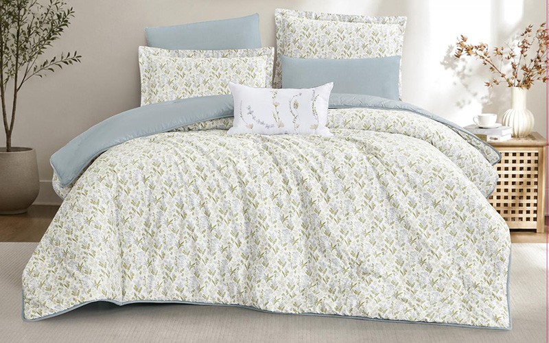 Soho Cotton Printed Comforter Bedding Set 7 PCS - King Multi Color