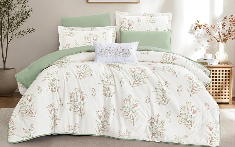 Soho Cotton Printed Comforter Bedding Set 7 PCS - King Multi Color