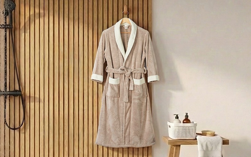 Al Saad Home Spa Package (2 Bathrobes + 12 Coral Fleece Waffle Towels + Baby Hooded Towel) 15 PCS