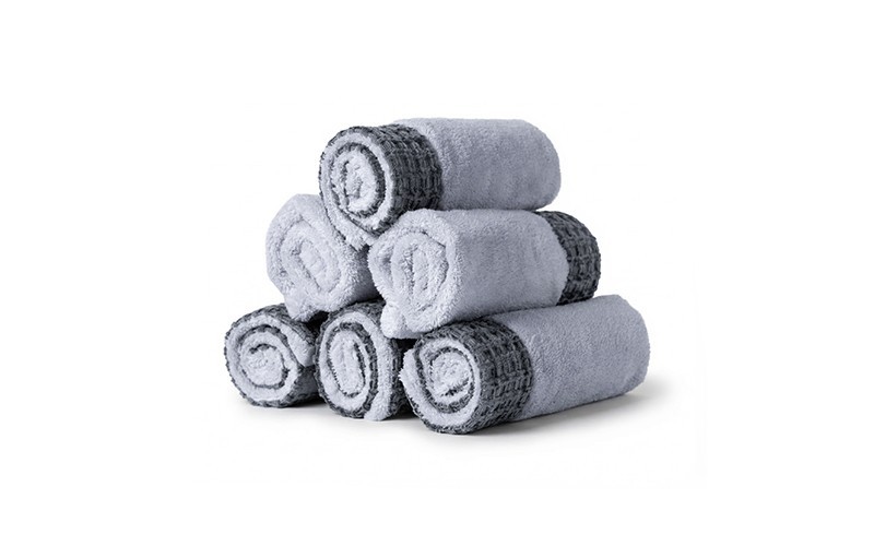 Al Saad Home Spa Package (2 Bathrobes + 12 Coral Fleece Waffle Towels + Baby Hooded Towel) 15 PCS
