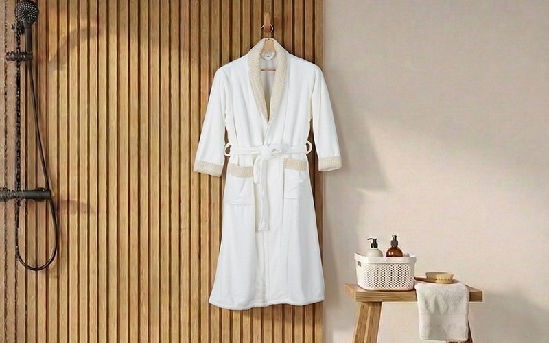 Al Saad Home Spa Package (2 Bathrobes + 12 Coral Fleece Waffle Towels + Baby Hooded Towel) 15 PCS
