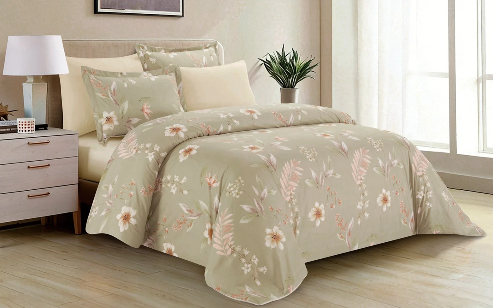 Fashion Printed Comforter Bedding Set 6 Pcs - King Multi Color