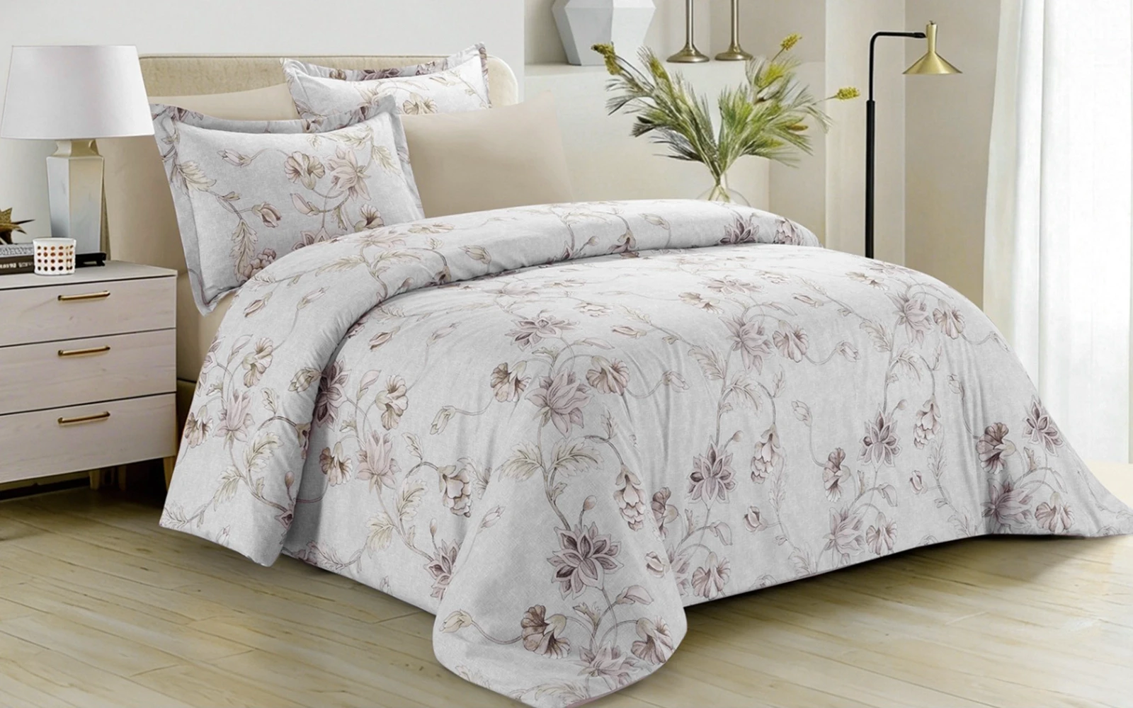 Fashion Printed Comforter Bedding Set 4 Pcs - Single Multi Color