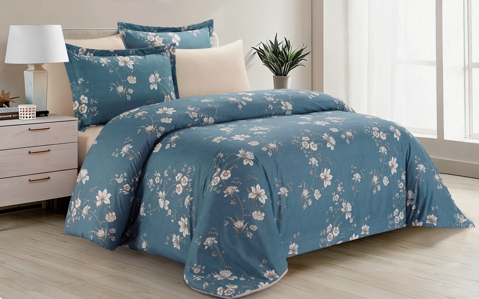 Fashion Printed Comforter Bedding Set 4 Pcs - Single Multi Color