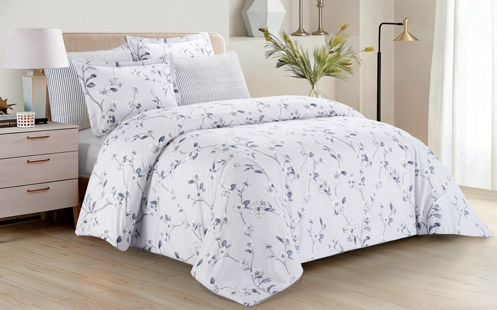 Fashion Printed Comforter Bedding Set 4 Pcs - Single Multi Color