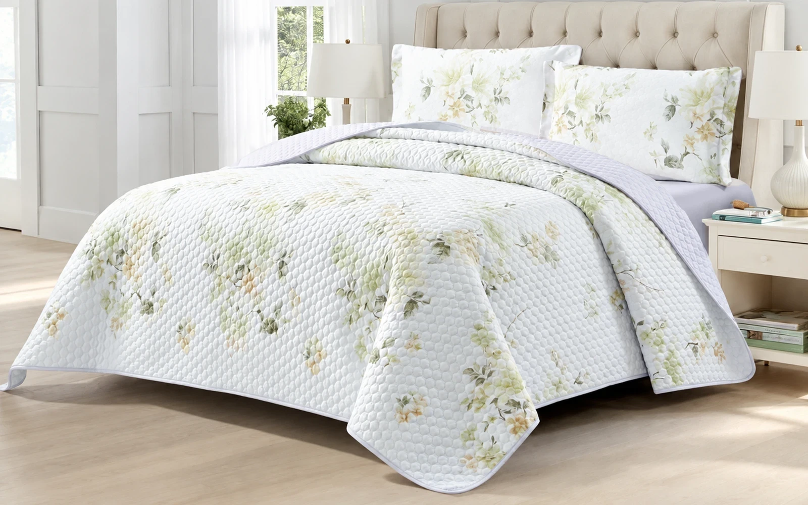 Paris Printed BedSpread Bedding Set 4 PCS - King Multi Color