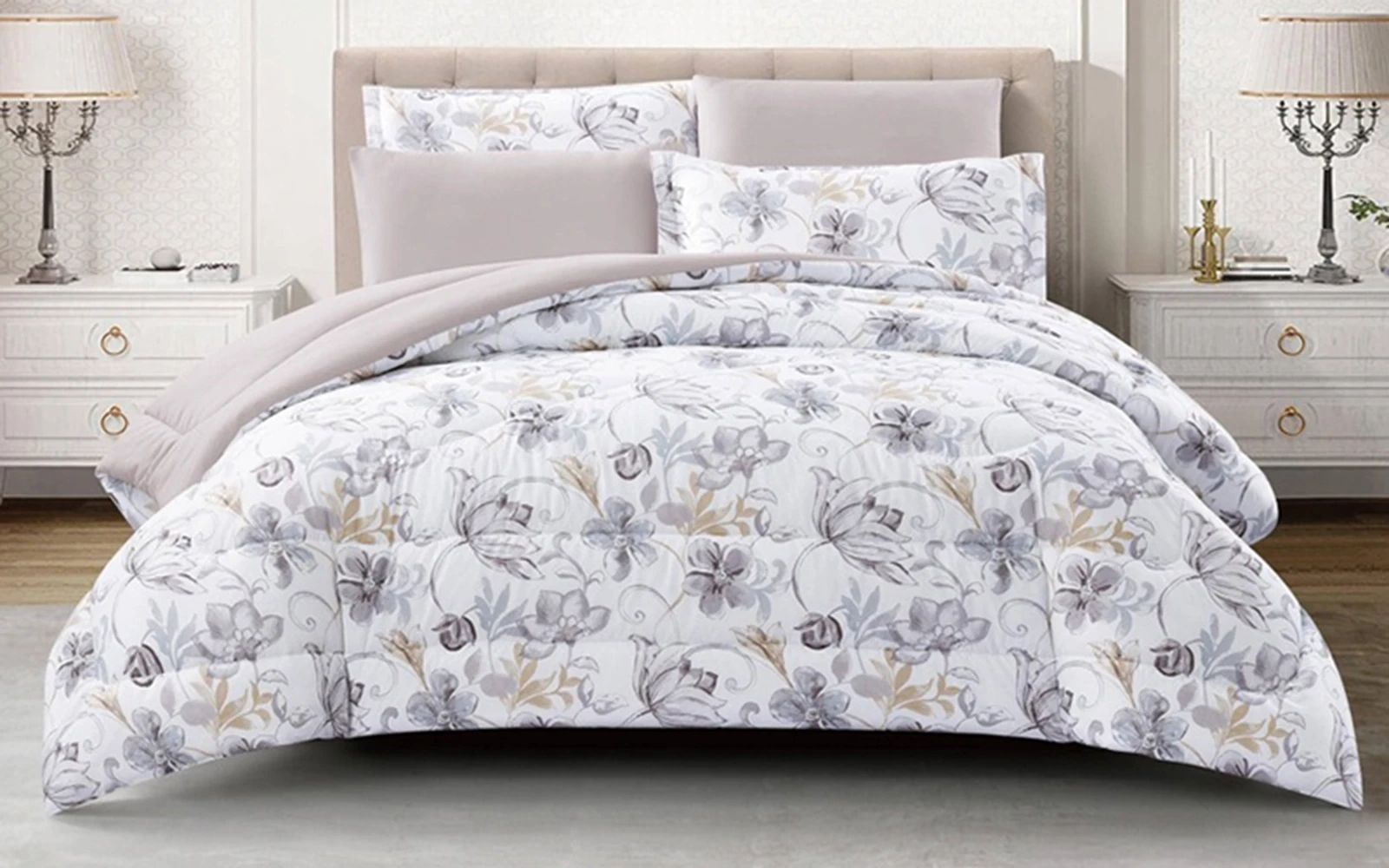 Rosalie Printed Comforter Bedding Set 6 PCS - King Multi Color