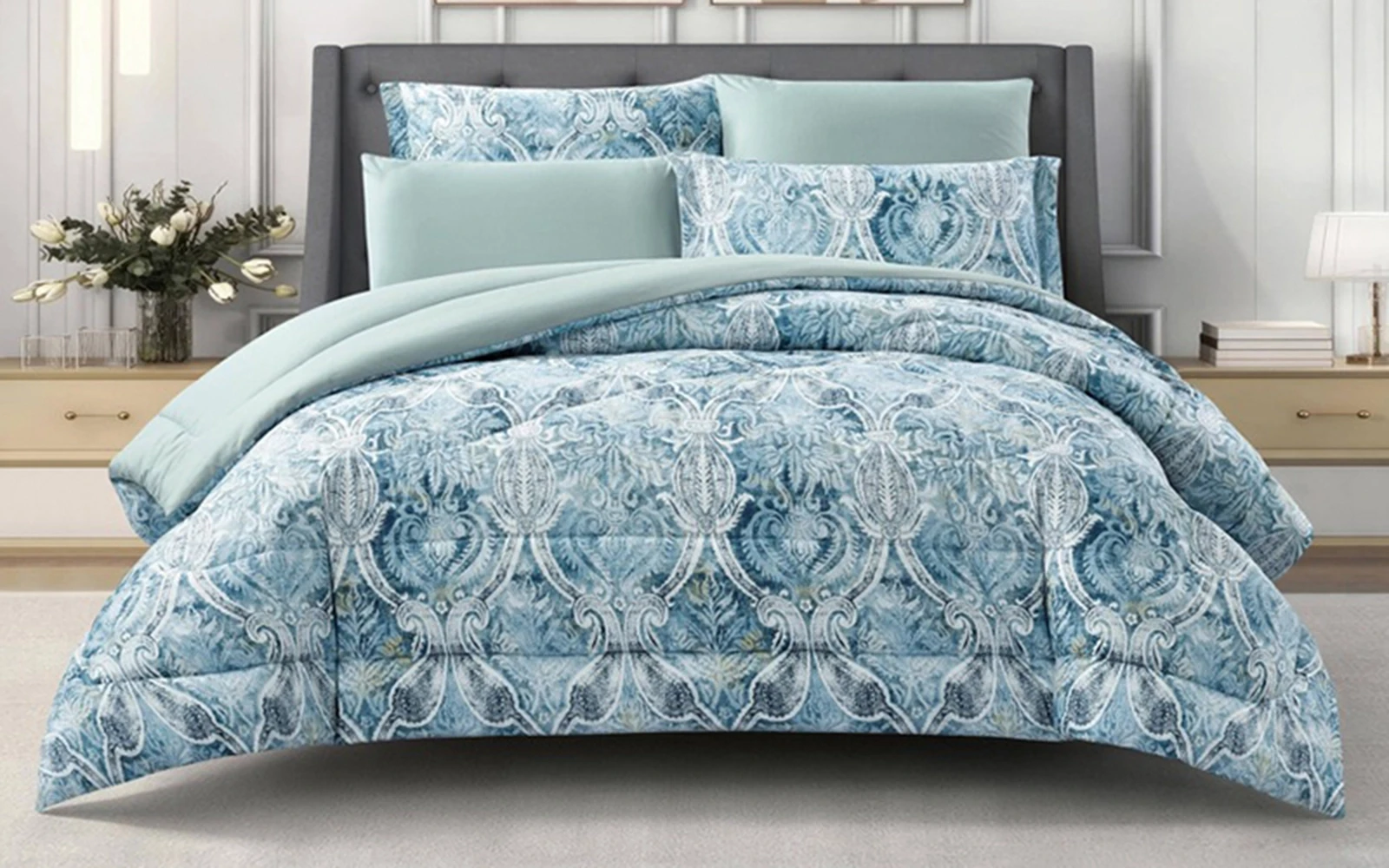 Rosalie Printed Comforter Bedding Set 6 PCS - King Multi Color