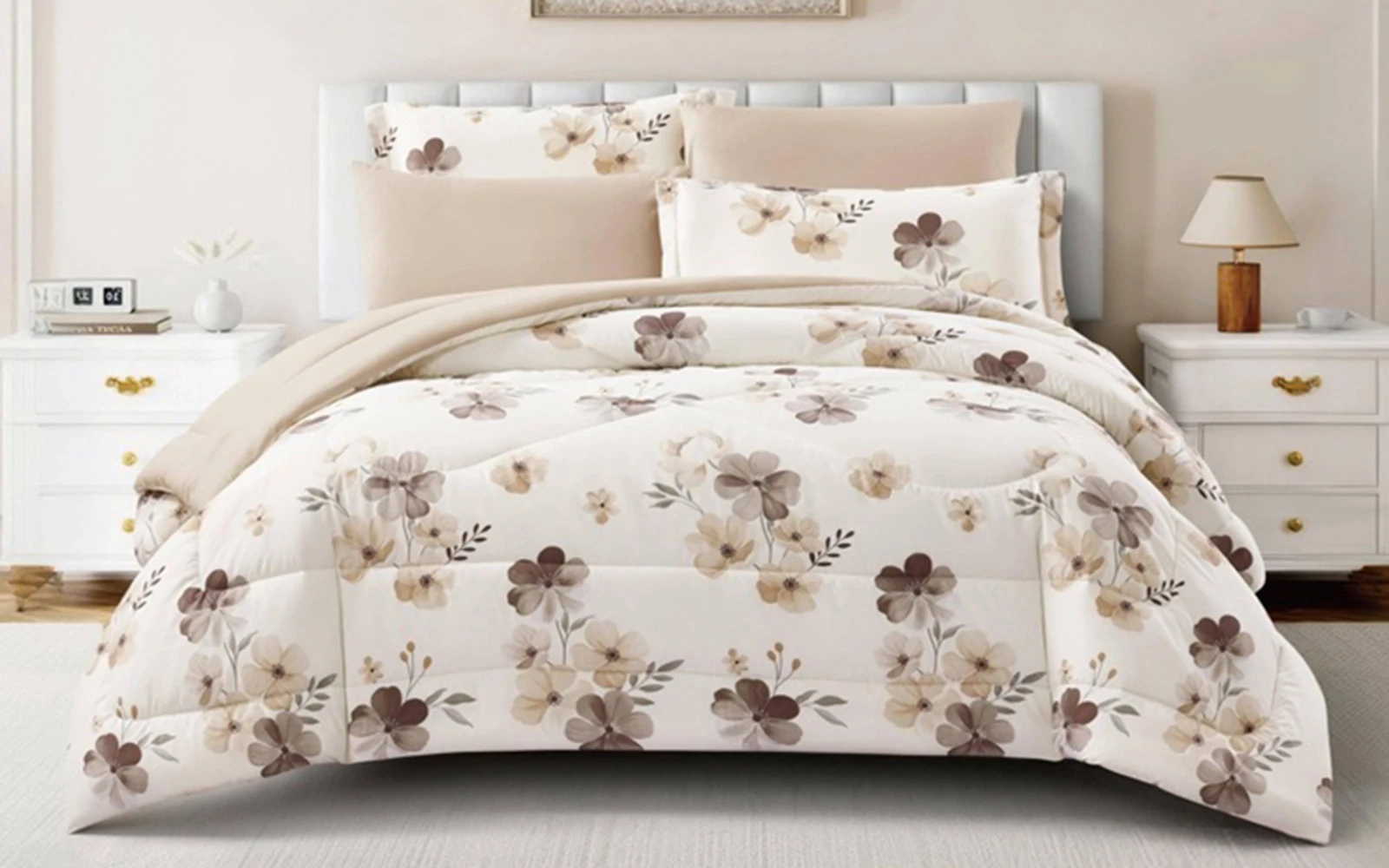 Rosalie Printed Comforter Bedding Set 6 PCS - King Multi Color