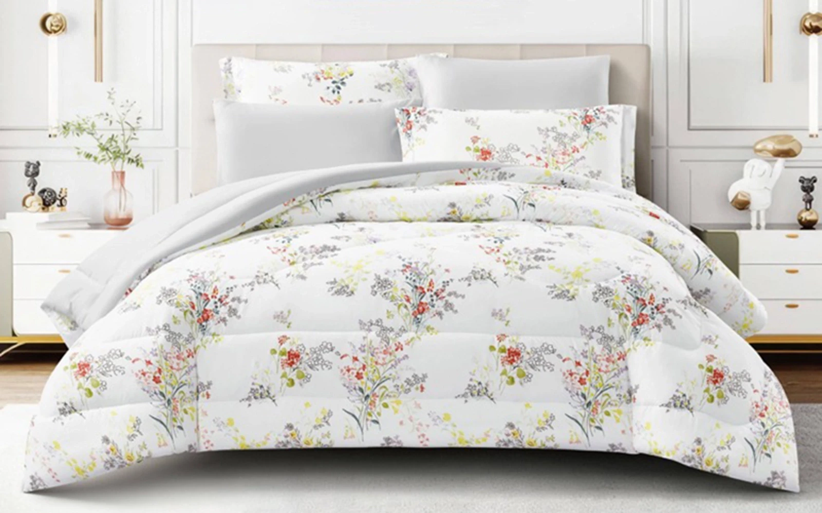 Rosalie Printed Comforter Bedding Set 6 PCS - King Multi Color