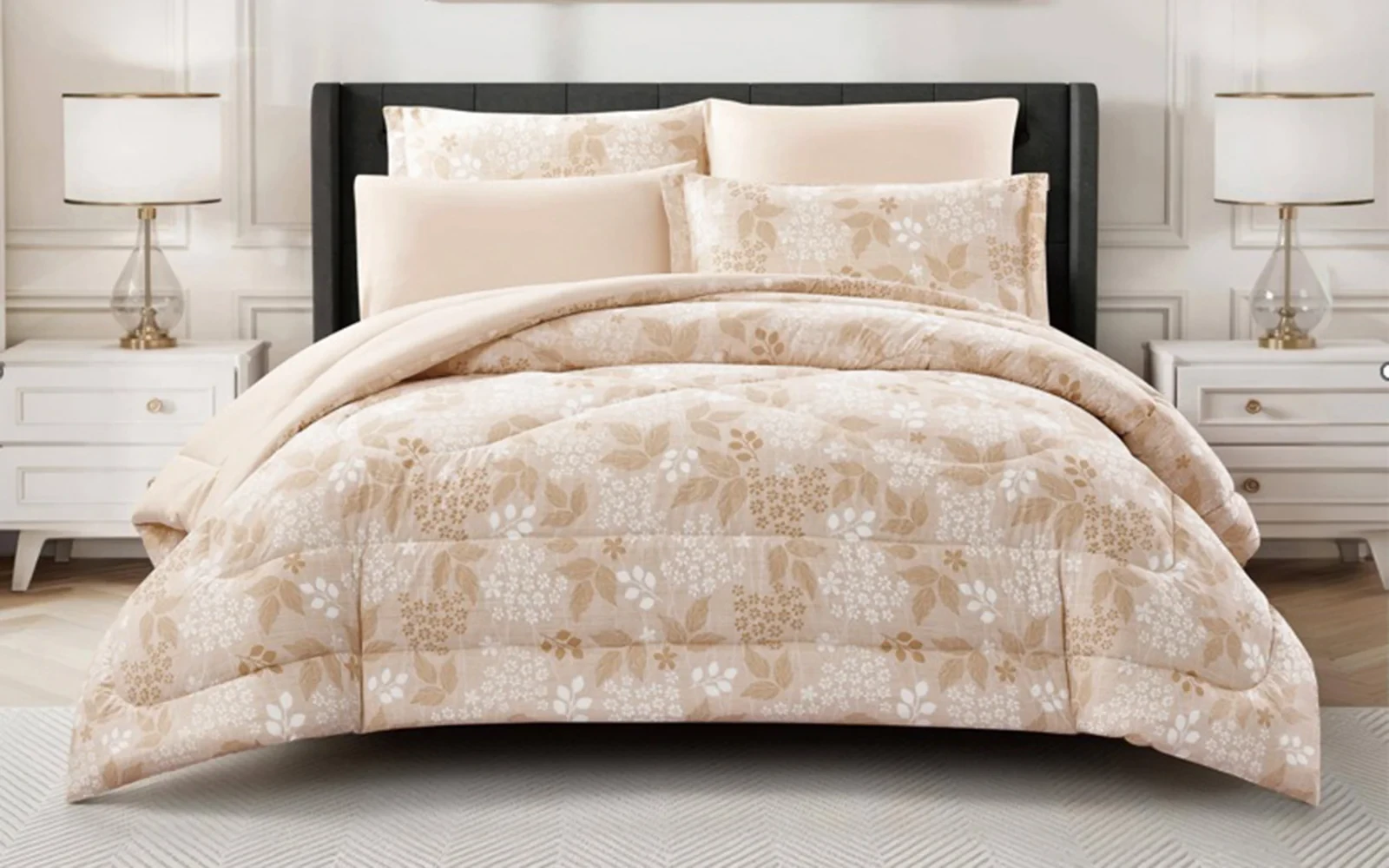 Rosalie Printed Comforter Bedding Set 4 PCS - Single Multi Color