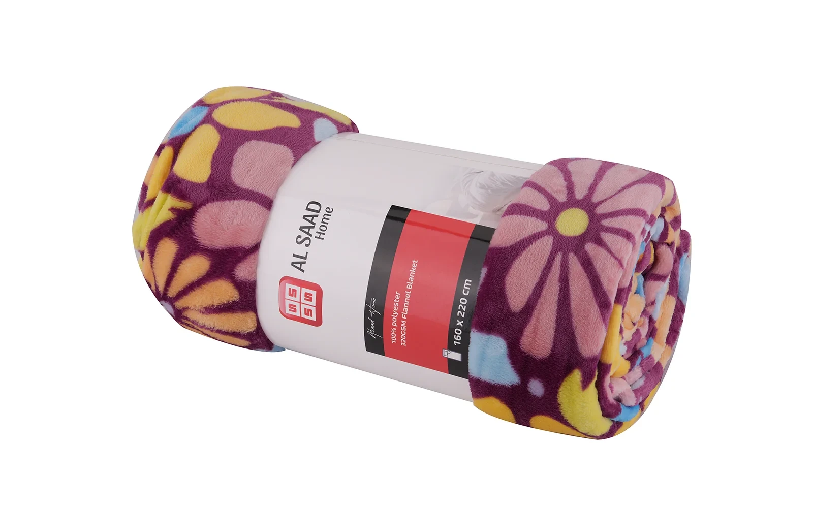 Al Saad Home Flannel Blanket 1 PC - Single Multi Color