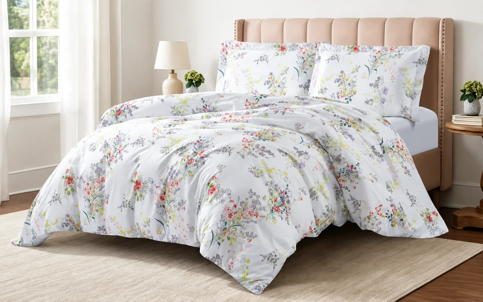Aurora Printed Duvet Cover Bedding Set Without Filling 3 PCS - Single Multi Color