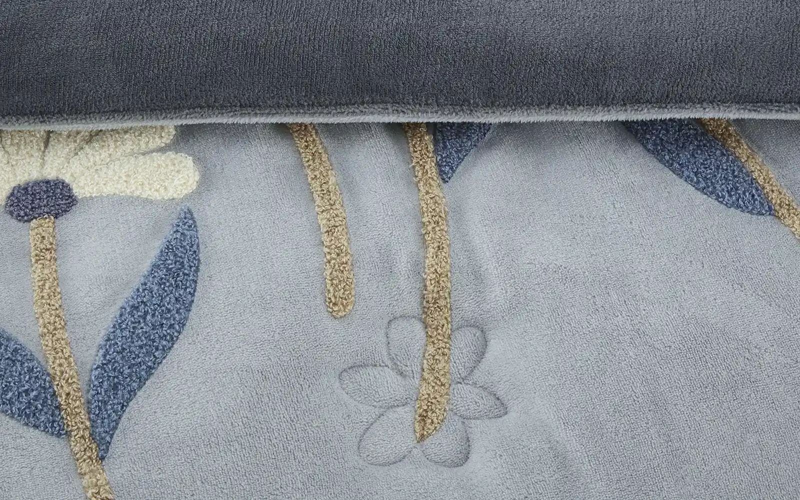 Frutteto Velvet Embroidered Comforter Bedding Set 8 PCS - King Grey