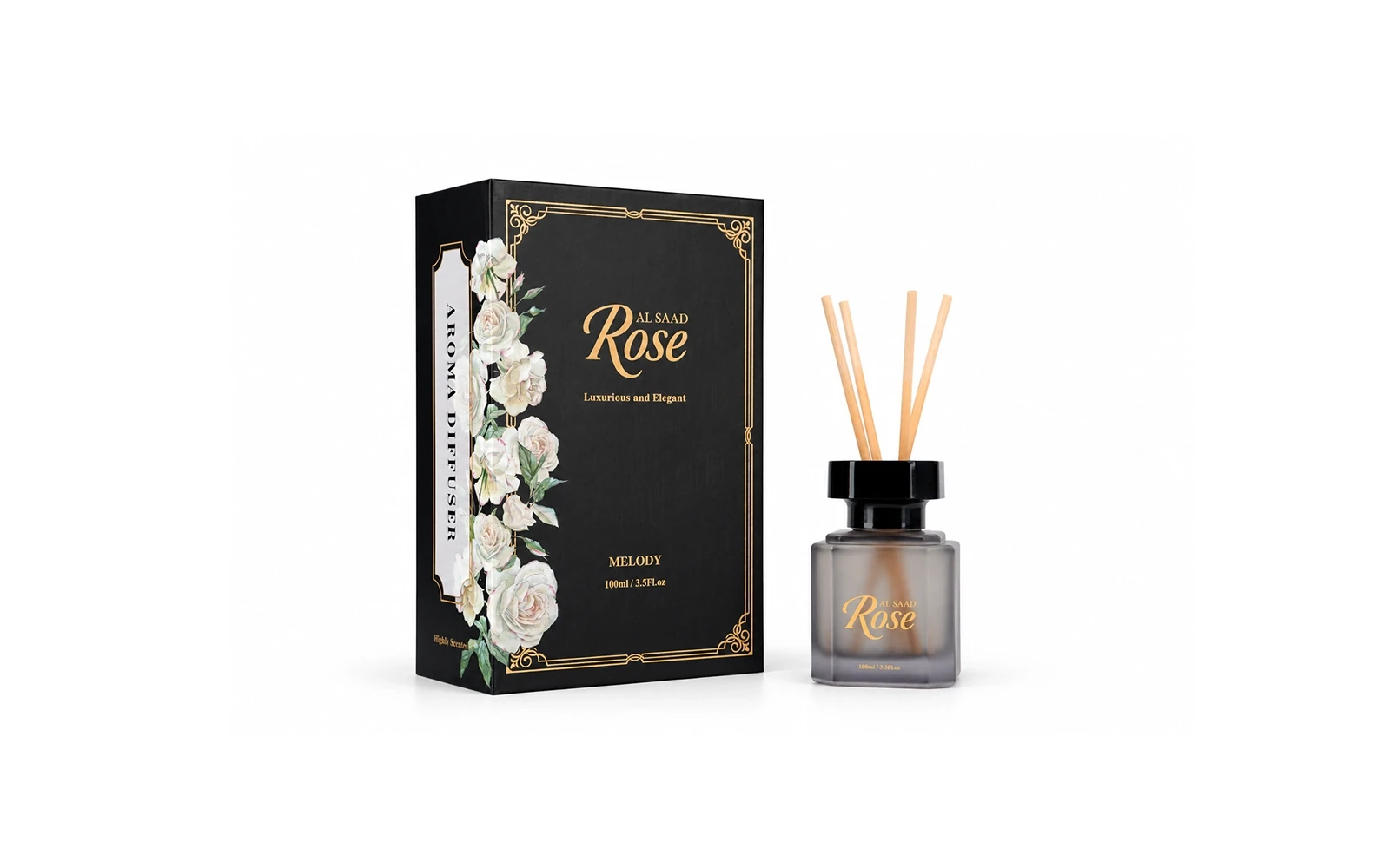 Al Saad Rose Luxurious Reed Diffuser 100 ml - Melody