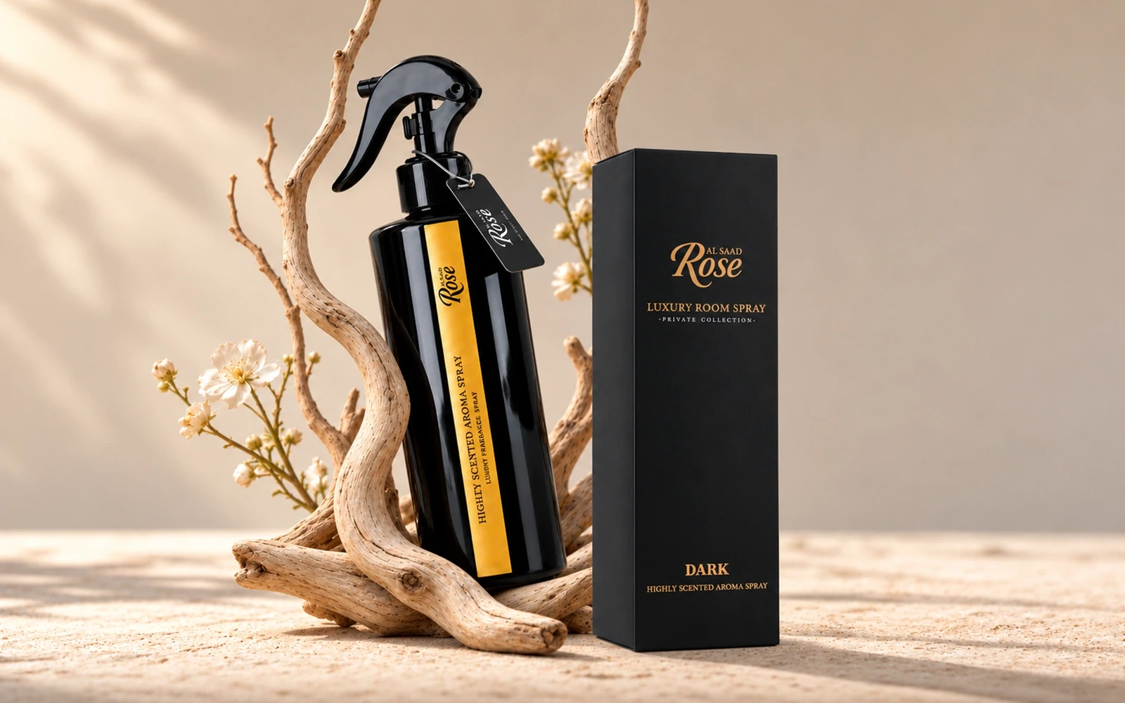 Al Saad Rose Luxury Air Freshener 500 ml - Dark